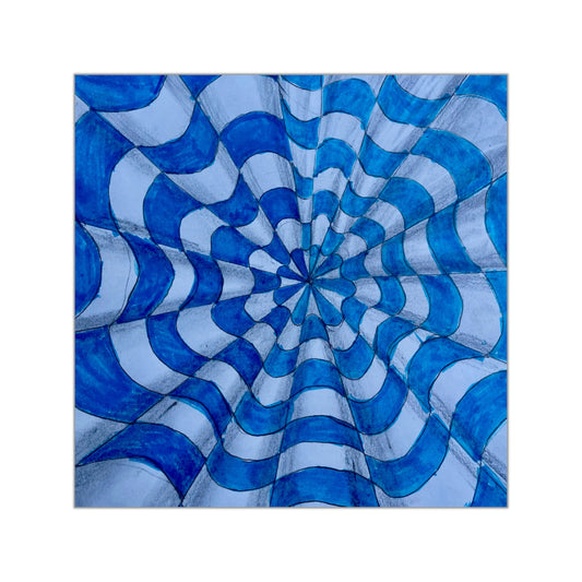 Blue Optical Illusion by Olivia