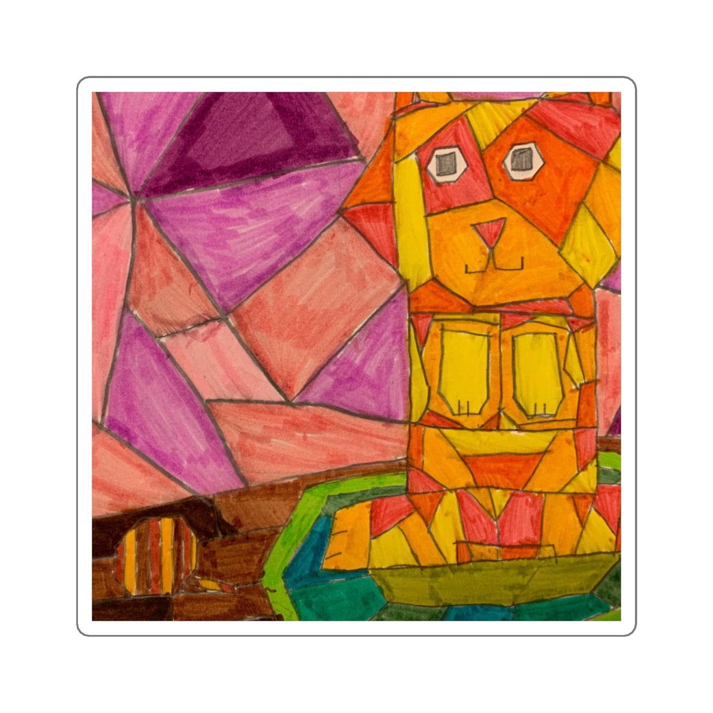 Cubist Cat by Lucy