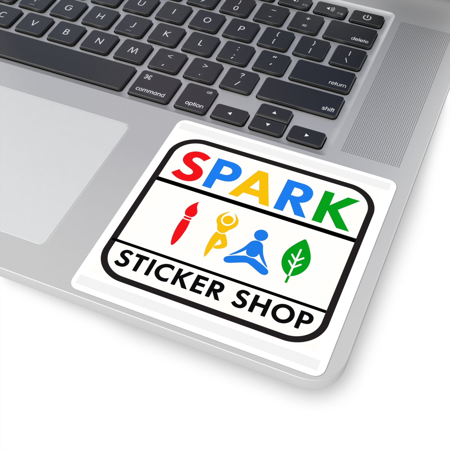 Spark Sticker Shop Logo Square Sticker — Branded Icon Decal