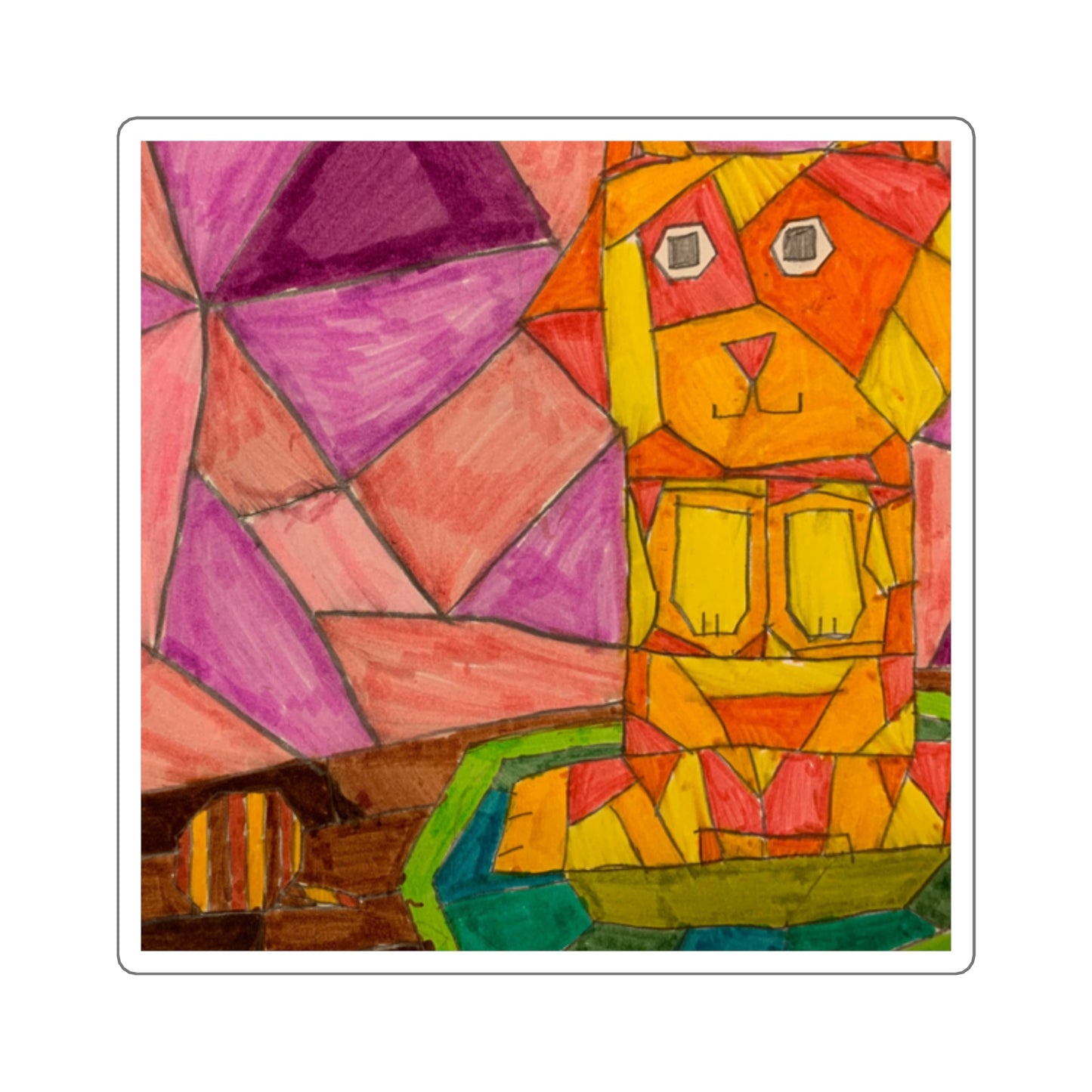Cubist Cat by Lucy