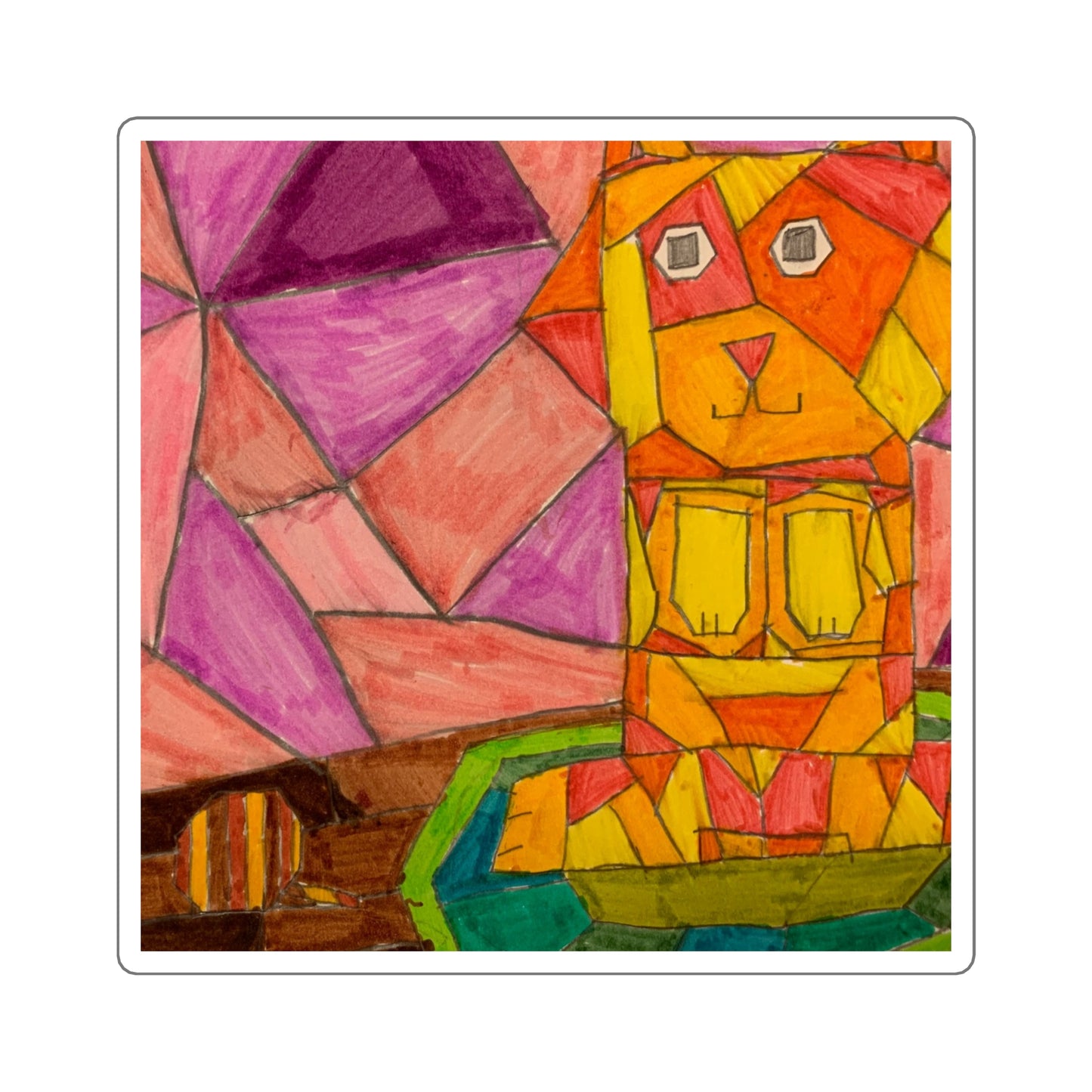 Cubist Cat by Lucy