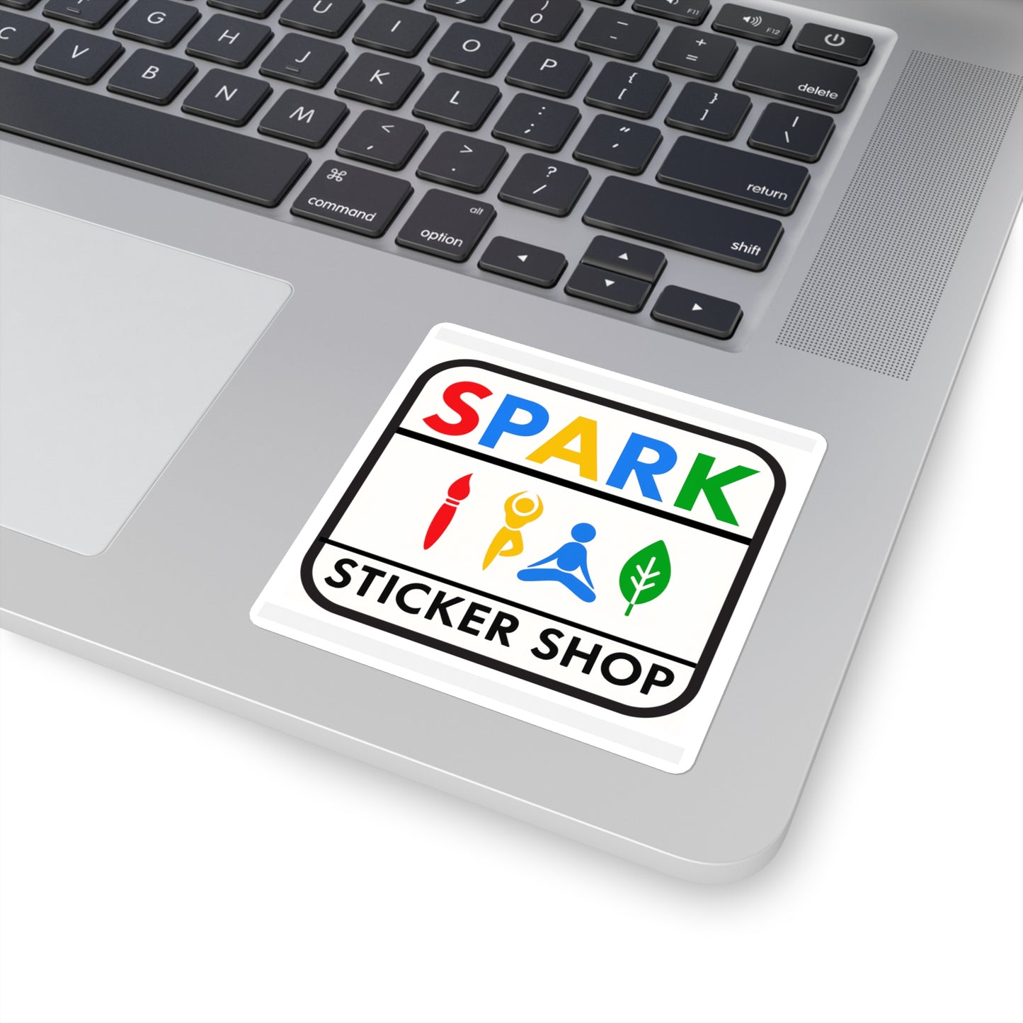 Spark Sticker Shop Logo Square Sticker — Branded Icon Decal