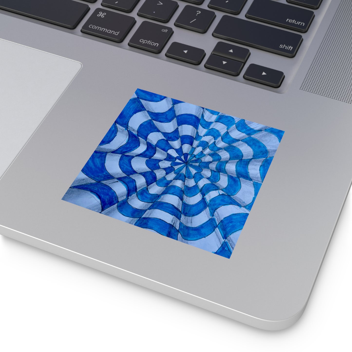 Optical Illusion - Blue by Olivia